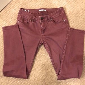 Cabi size 4 maroon skinny jean